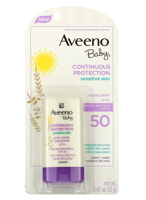 Aveeno baby SPF 50 Sensitive Skin Mineral Sunscreen Stick, 13 grams (New and Old — authentic Hong Kong health & beauty